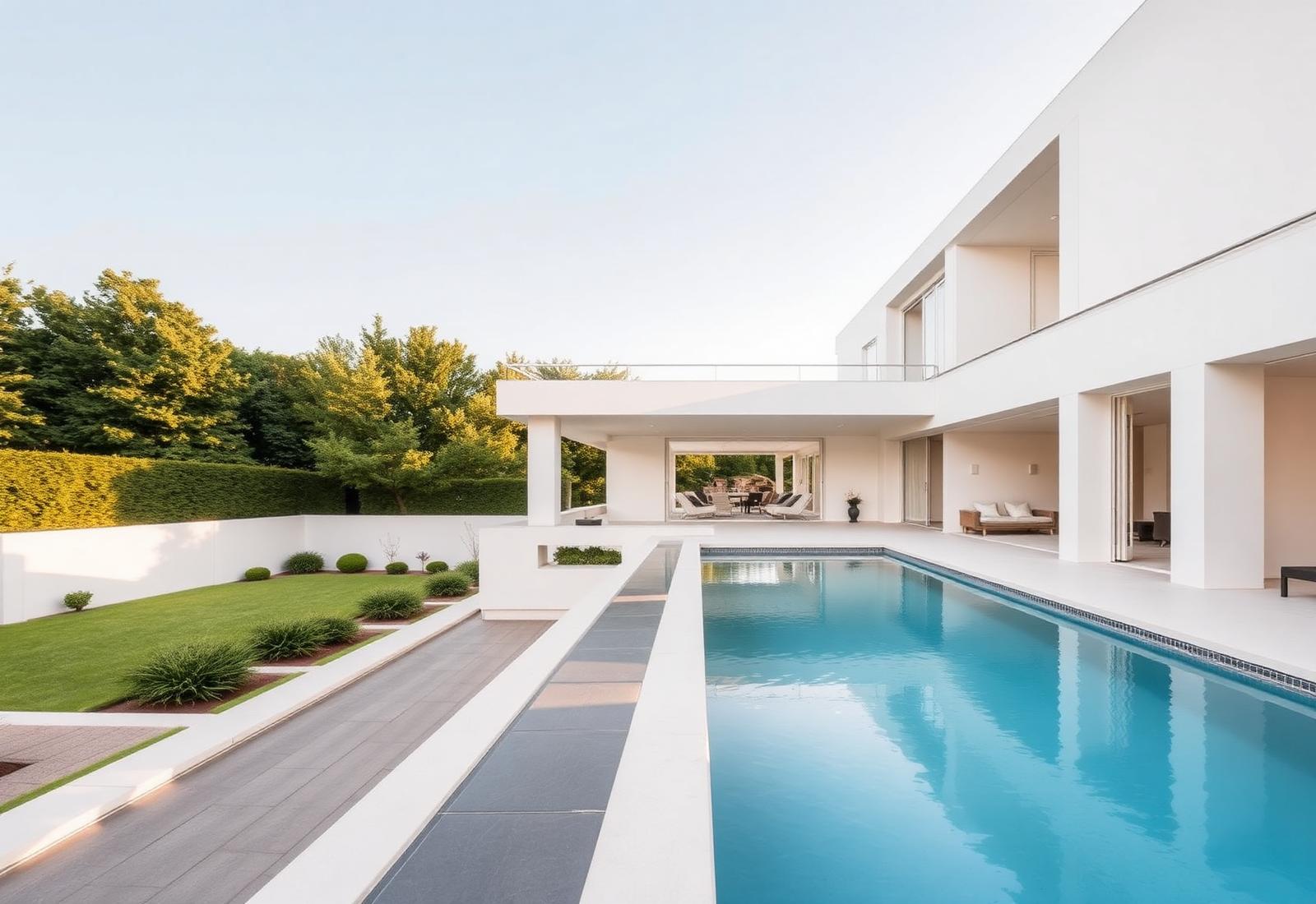 Bright living room of a contemporary villa